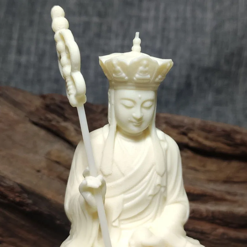 Ivory Nut Carved Dizang Bodhisattva Home Living Room Decorations Wholesale Ivory Fruit Carving Pieces Multiple Options