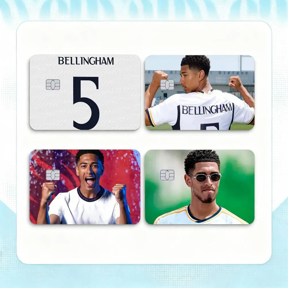 Football J-Jude B-Bellingham Credit Card HD Stickers Game Card Decal Small Chip Waterproof Sticker Gift
