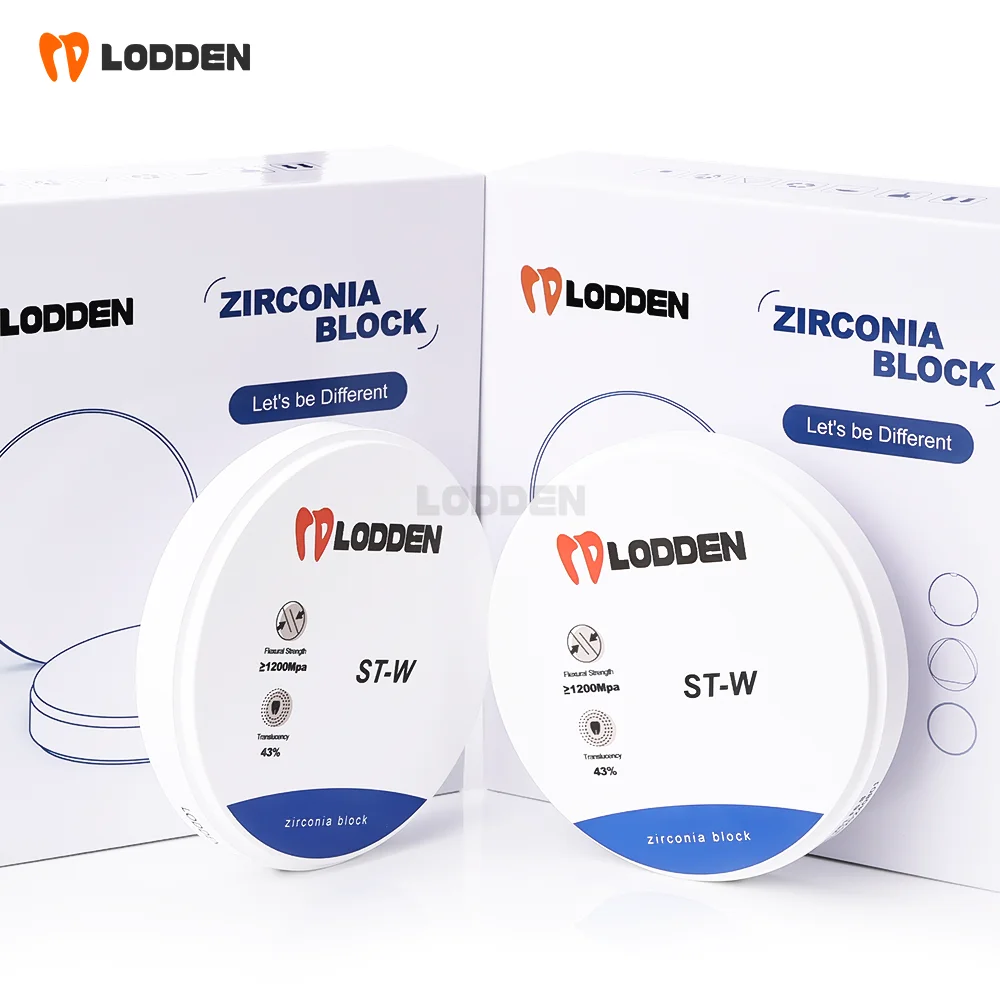 ST-W كتلة زركونيا الأسنان الأبيض 98 مللي متر نظام كاميرا CAD الشفافية 43% قوة عالية لمواد مختبر الأسنان على شكل تاج/الجسر #4