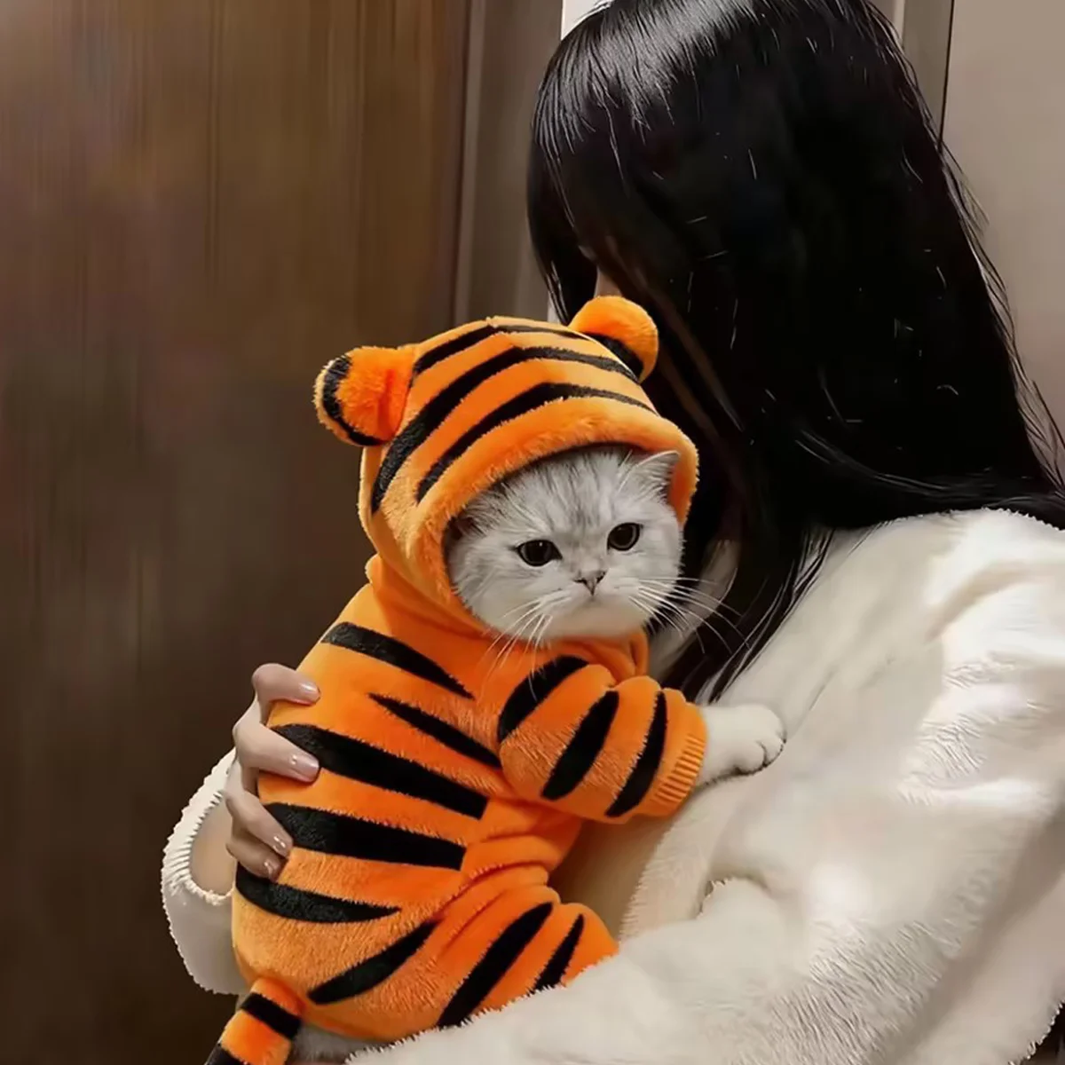 Autumn Winter Pet Costume Sets Cat & Dog Tiger Transformation For Warmth Four-Legged Clothing Teddy, Chihuahua, Bulldog Outfits.
