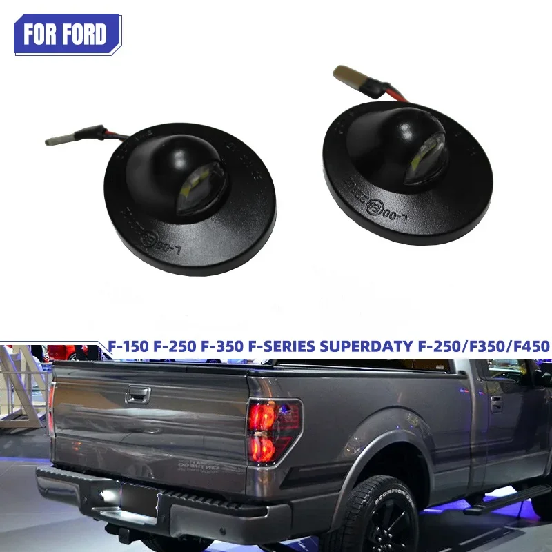 2pcs License Plate Lights Tag Light Lamp Assembiy for Ford F150 F250 F350 Super Duty Ranger Explorer Bronco Excursion Expedition