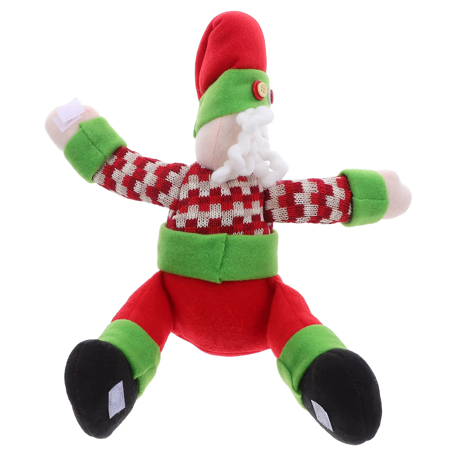 

Christmas Tree Decoration Santa Hugging Gnome Topper For Holiday Xmas Decor Adjustable Hook Loop Fastener Curtain Tie