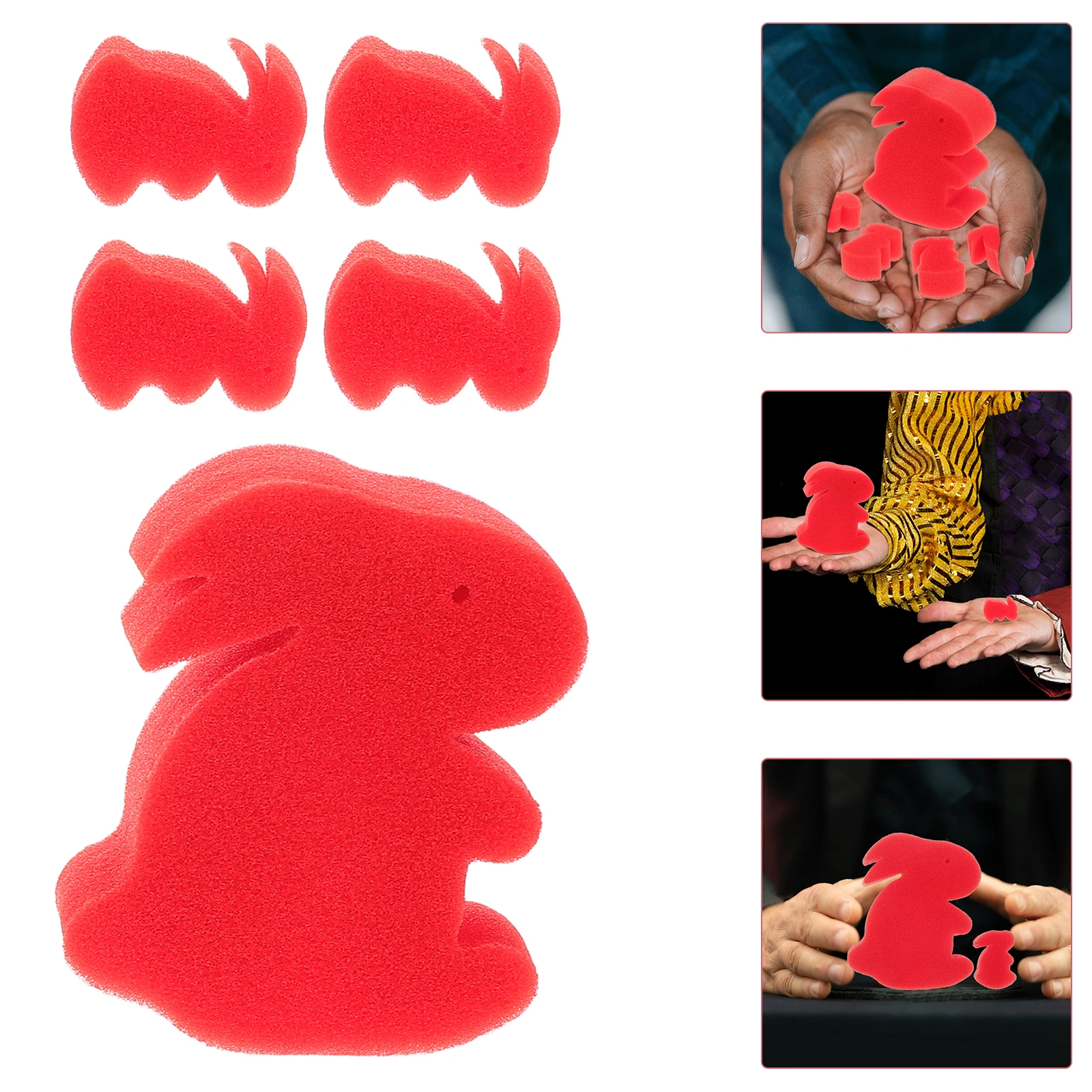 

Sponge Rabbit Close up Gimmick Prop Party Performance Props Modeling Funny Stage Magician Supplies