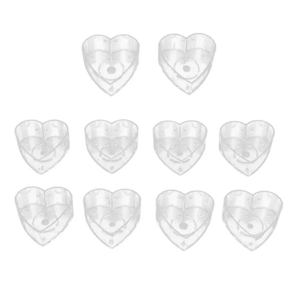 Clear Plastic Tealight Cups Heart Shaped Candle Making Mold Candle Holder Container for Weddings Christmas Parties DIY Candles
