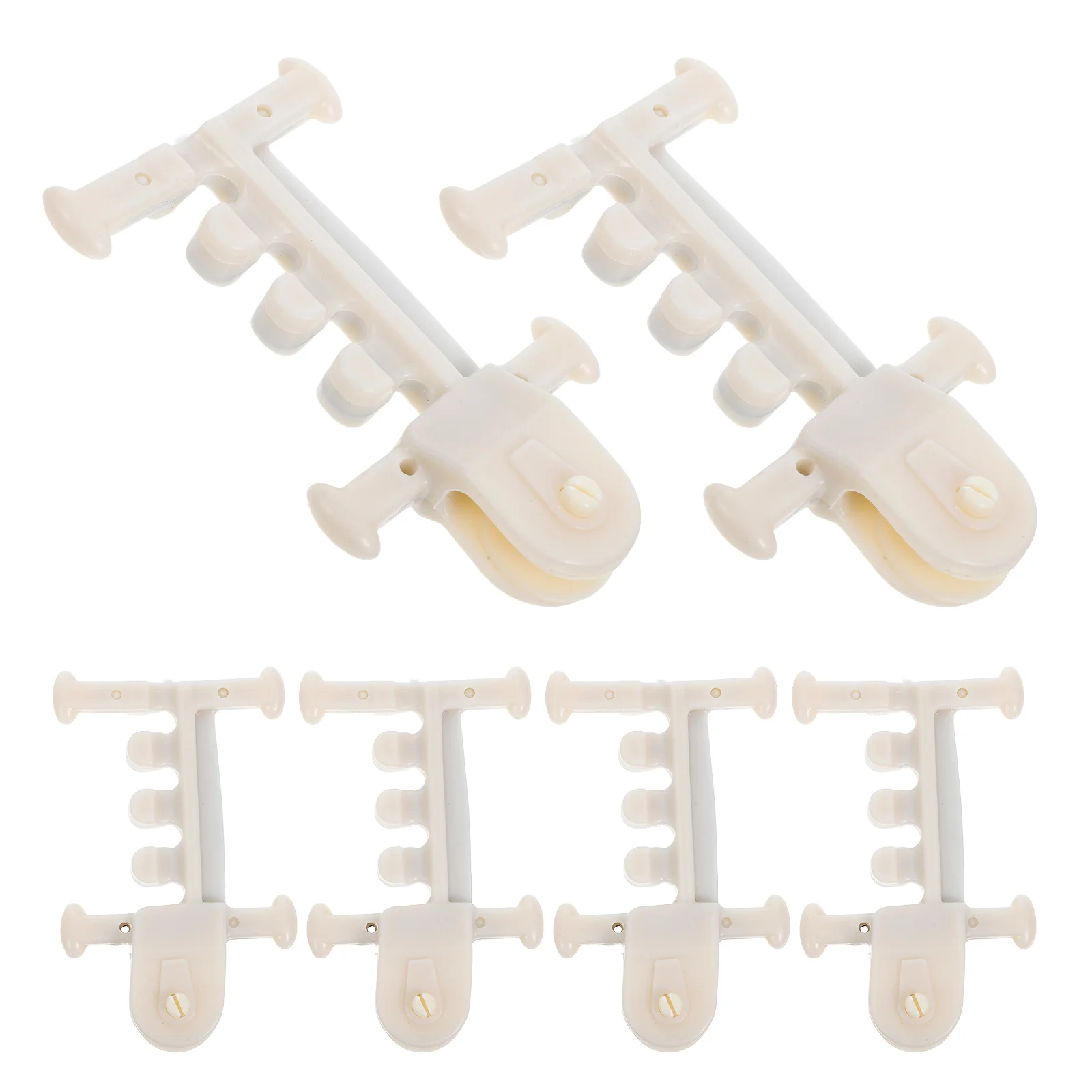 

6 Pcs Greenhouse Air Vent Clips White Net Clips Plastic Film Clamps Steel Pipe Pvc Garden Supplies Sliding Wheel Clamp Holders