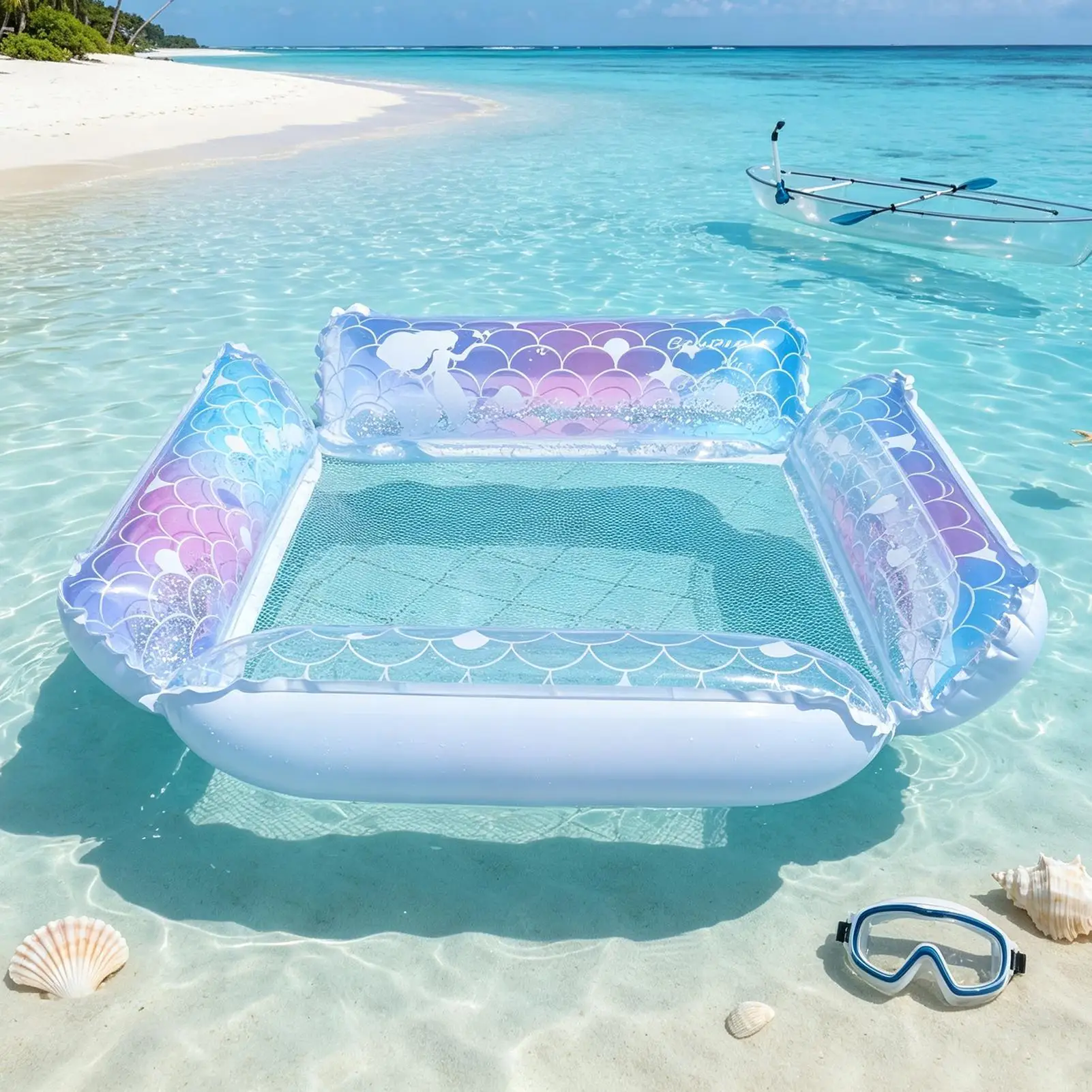 大人用プールフロート-夏用-4チューブ通気性ラフト-大人用インフレータブルスイムプールラウンジャー-裏庭の湖-プールサイド-川-男性用