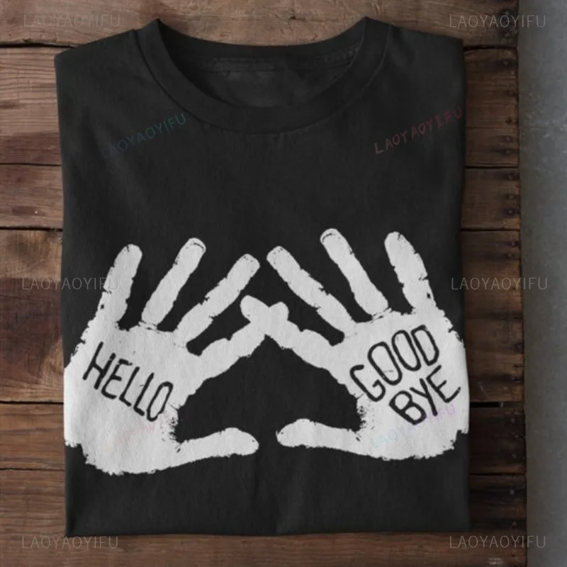 Umbrella Academy T-shirt Hello Goodbye Klaus Tshirt Pure Cotton Comfort Personality Mans Clothing Unisex Short-sleev Casual Tee