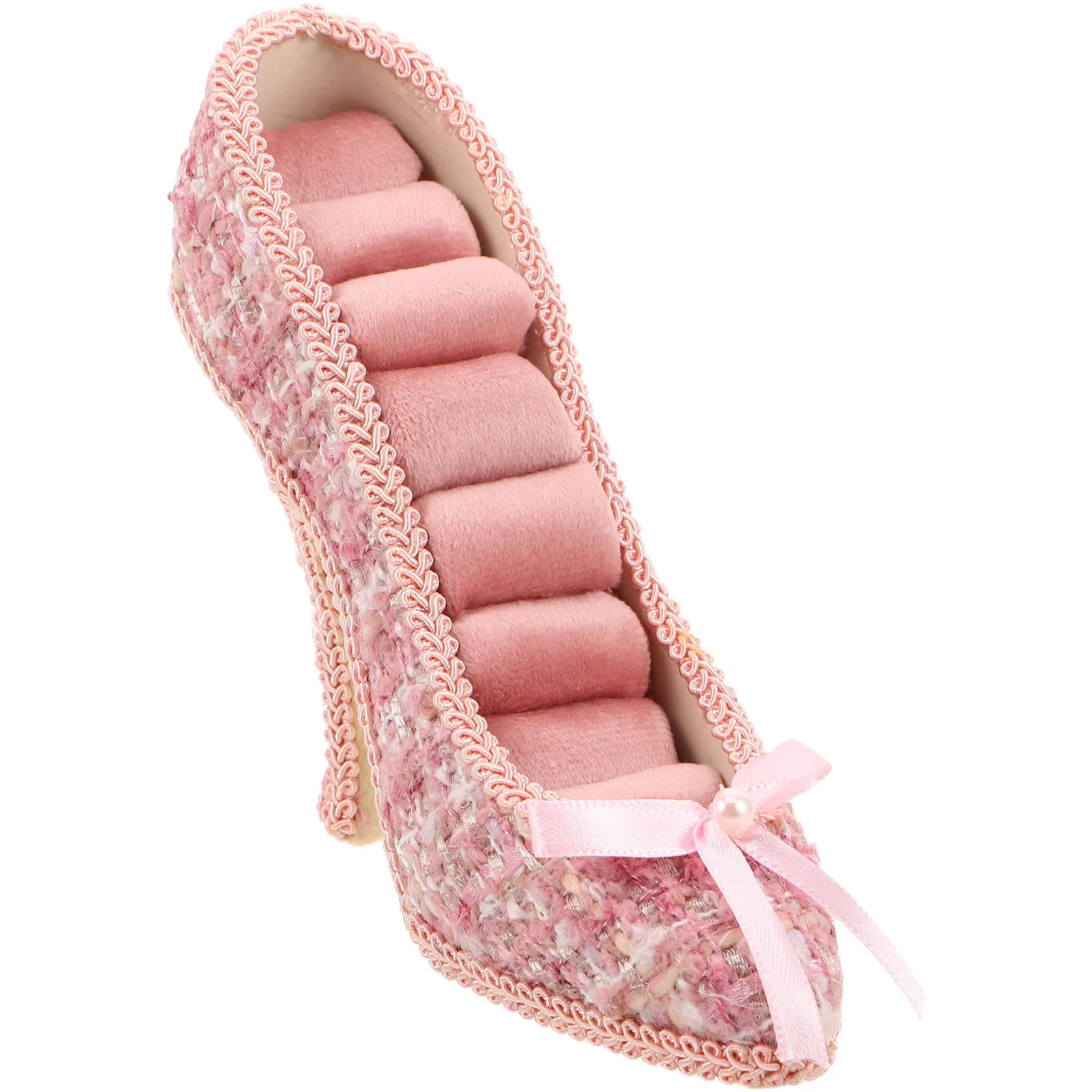 

Подставка-органайзер для украшений на высоком каблуке: стильная, компактная, портативная витрина для ожерелий, серег, колец, браслетов, настольный декор