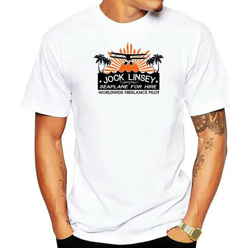 Jock Linsey Seaplane Indiana Jones Inspired T-Shirt - Retro 80'S Film Tee New Streetwear Tee Shirt