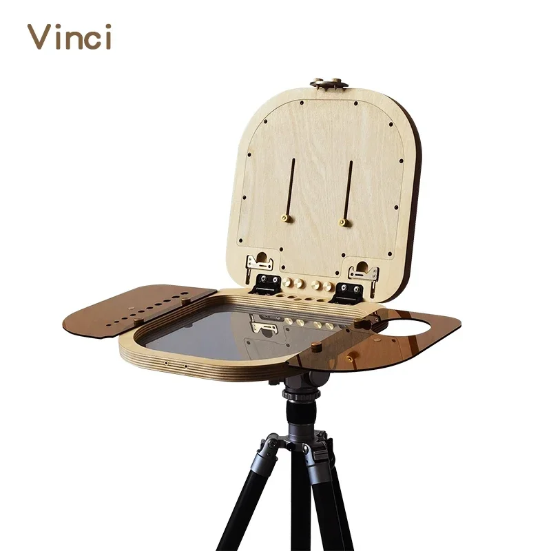 A Outdoor sketch oil painting box Portable professional art student tripod painting box Russian birch multilayer board