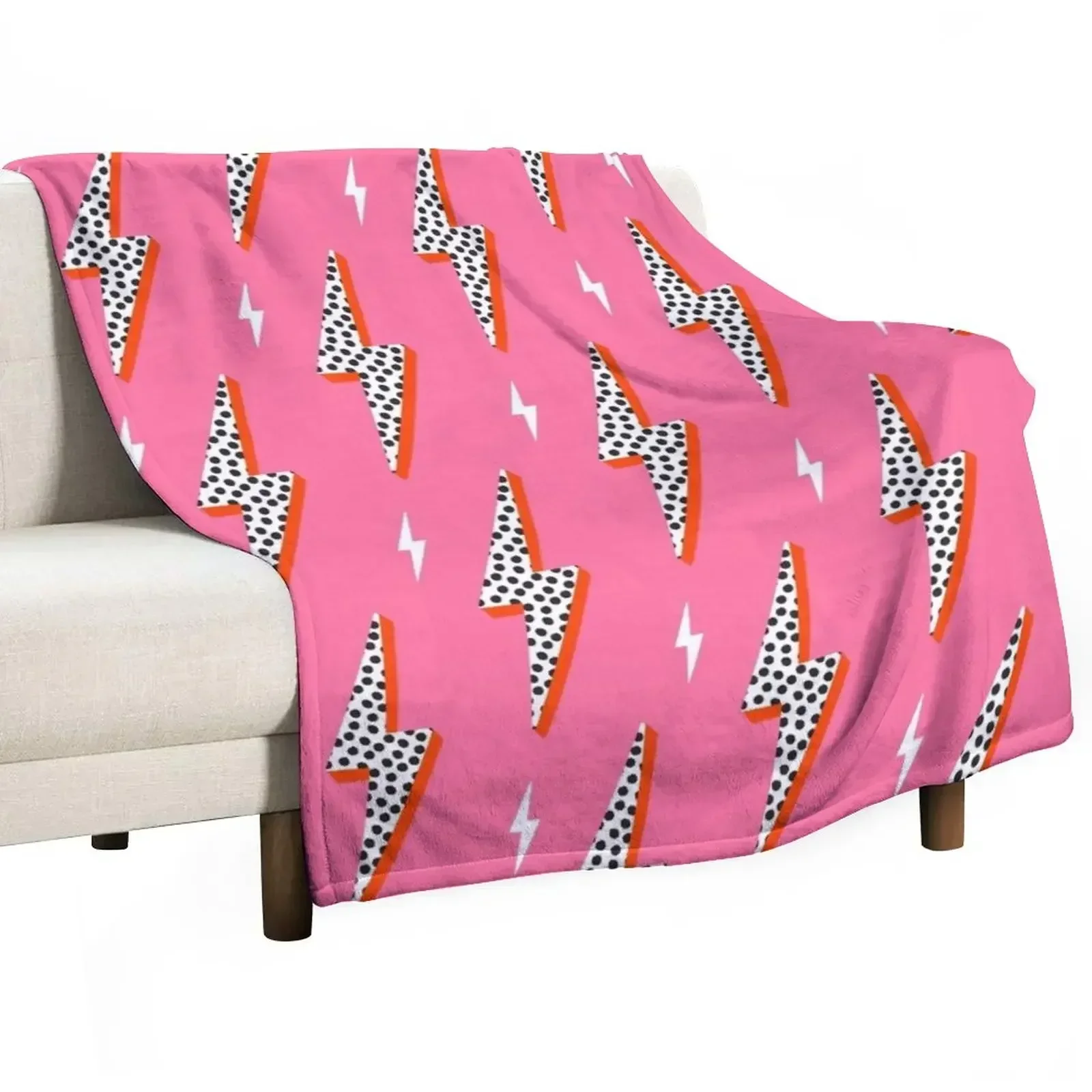 

Lightning bolt thunder flash preppy pink Throw Blanket Bed Fashionable Sleeping Bag Decoratives Soft Plaid Blankets