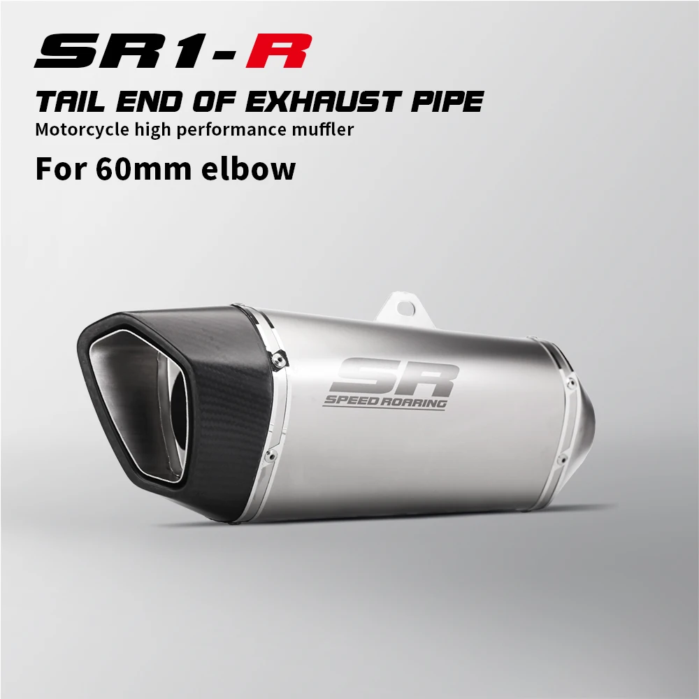 

SR Project SR1-R Muffler General Motorcycle Exhaust Carbon Muffler 60mm inlet for r3 z900 ninja400 crf250 crf1100 GSXR CBR650