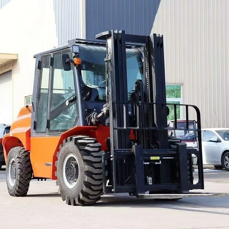 3. 5Ton Rough Terrain Forklift with Heavy-Duty Tires, 4x4 All Terrain Forklift ,4WD Forklift for Mine/Sand Yard t001
