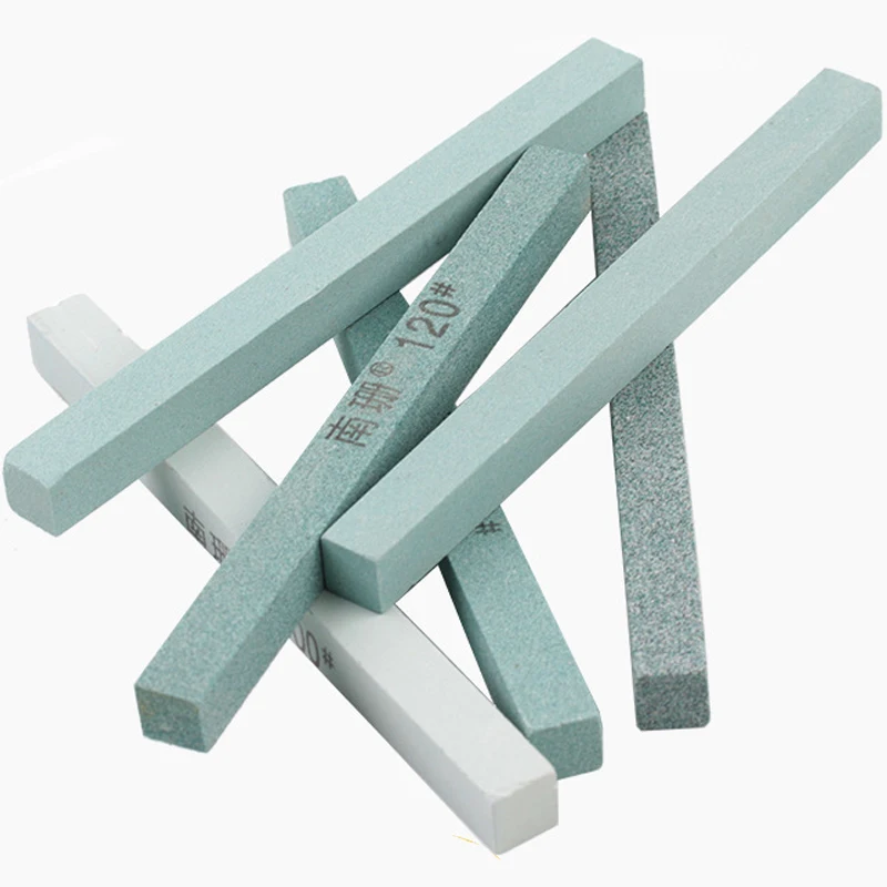 

2Pcs 150x12mm 80-1200 Grit Oil Stone Square Green Silicone Carbide Sand Bar Portable Jade Knife Stone Polishing Tools