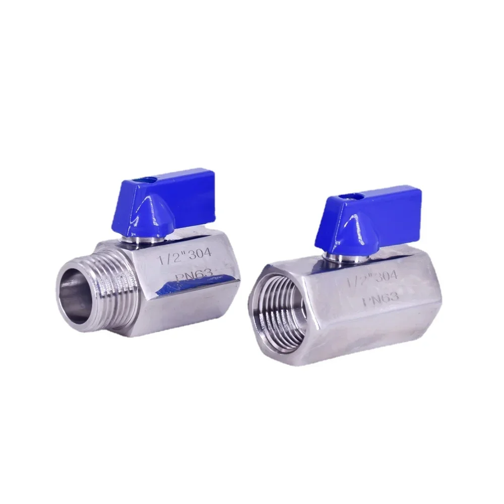 1/8 "1/4" 3/8 "1/2" 3/4 "1" BSP NPT żeński męski Mini sanitarny zawór kulowy SUS 304 316L stal nierdzewna Homebrew — zdjęcie 6