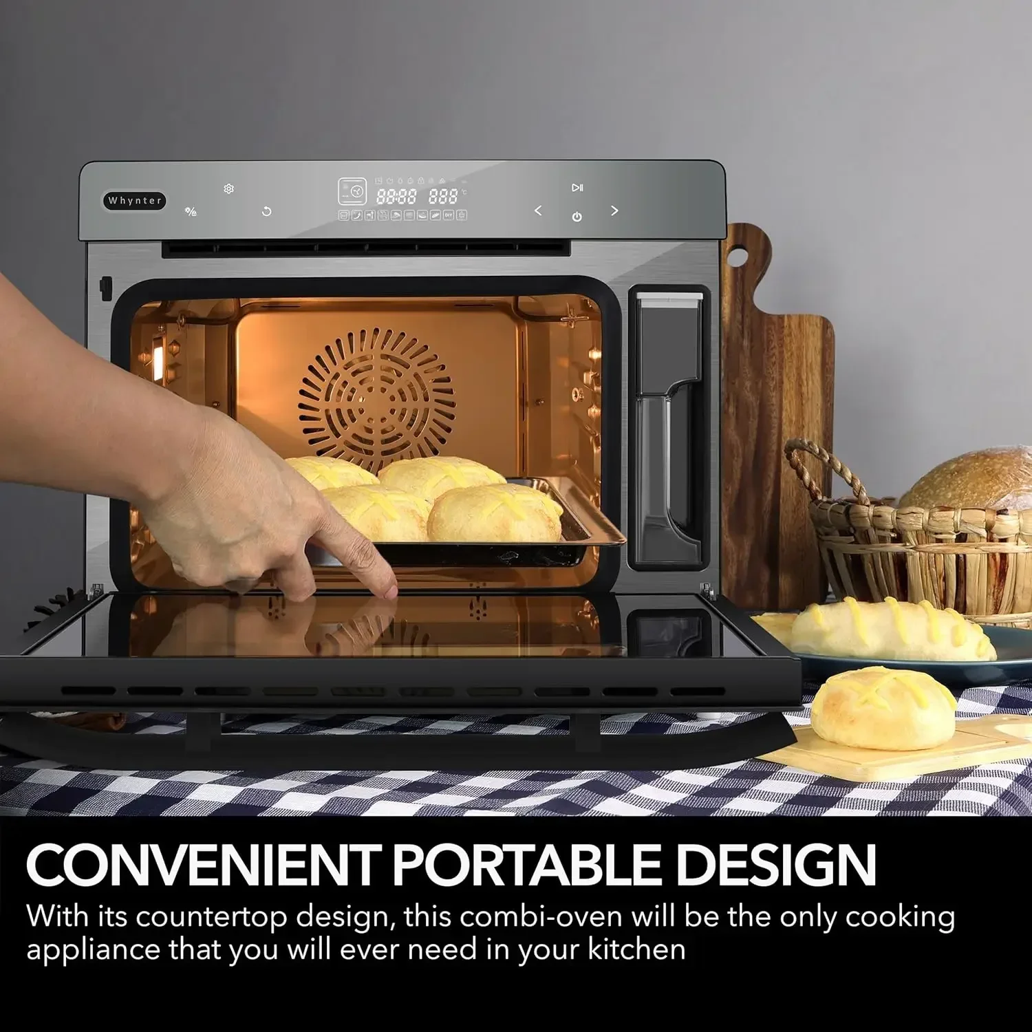 Grande Quart Capacity Counter-Top Multi-Function Convection Steam Oven,  Kitchen Appliances