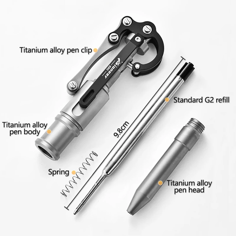 Creative Titanium Alloy Tactical Pen Self-Defense Security Protection EDC Tools Emergency Glass Breaker Decompression Toys