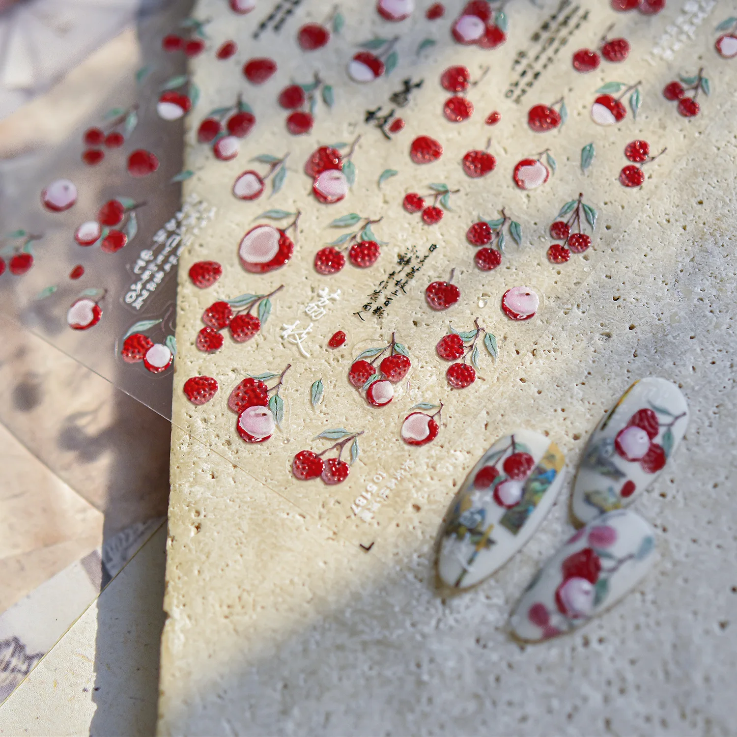 중국 장안 리치 고품질 젤리 시리즈 네일 스티커 네일 아트 데칼 디자인 매니큐어 도구 T-5187