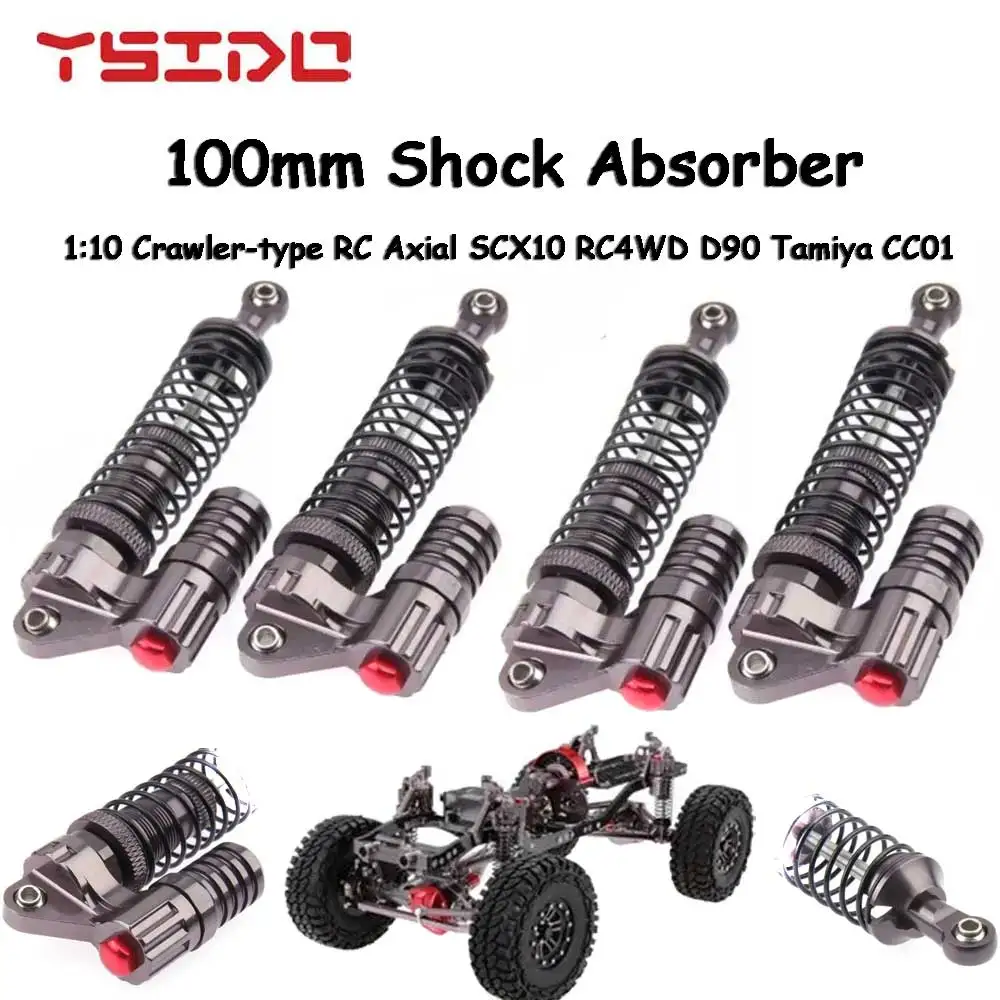 YSIDO 100mm Shock Absorber Bearing Full Metal Upgrade Suitable for 1/10 Crawler-type RC Axial SCX10 Tamiya CC01 Rock Crawler Car