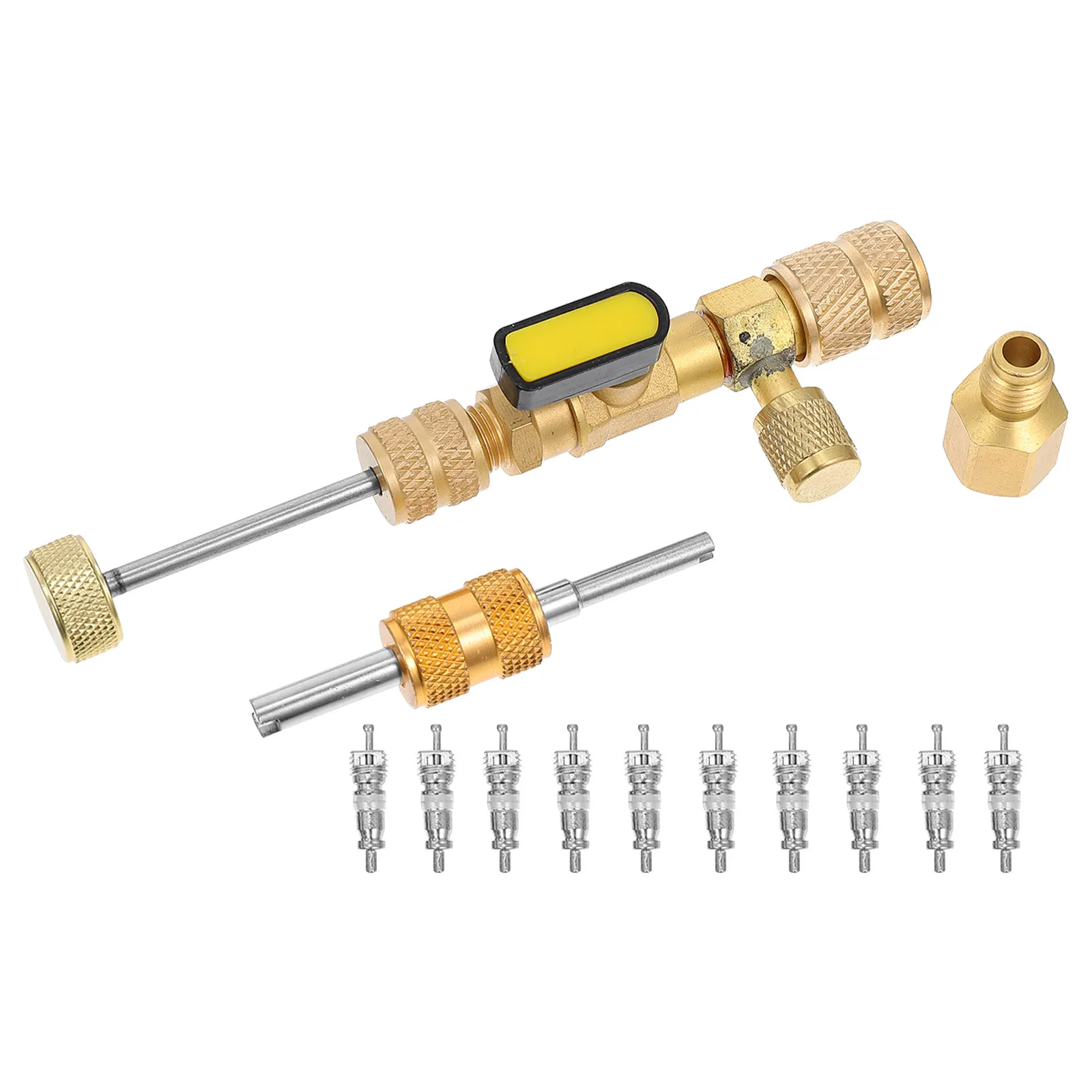

1Set Core Removal Installation Tool Set Compact Lightweight for Tire Stem Core Replacement R410a Hvac Systems Easy Carry