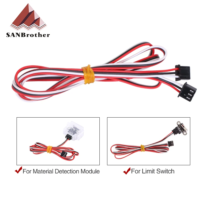 0.3m/1m 3PIN XH2.54 Cable Endstop Mechanical Limit Optical Switch 3D printer Connection line 3pin XH2.54 Wire accessories