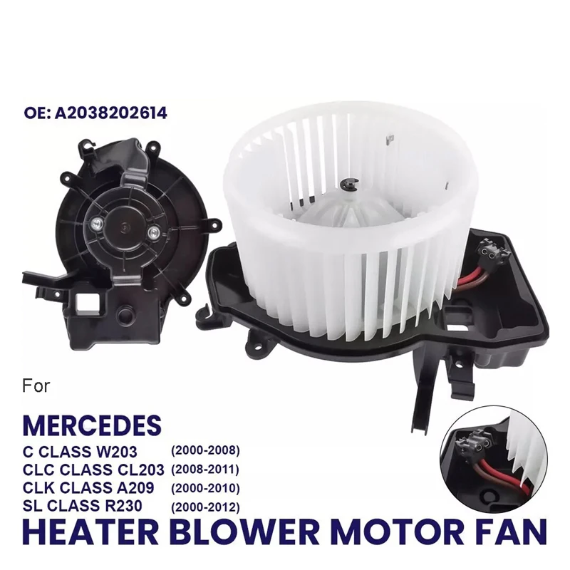 

HEATER BLOWER MOTOR FAN FOR MERCEDES C CLC CLK SL CLASS W203 CL203 C209 R230