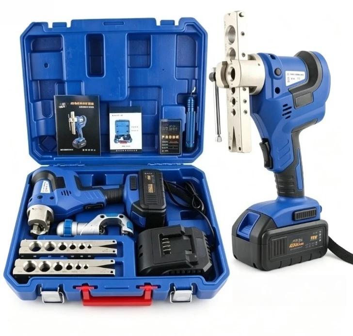 WK-E806AML Electric Pipe Expander Copper Tube Flaring Tool Air Conditioning Refrigeration HVAC Swaging Kit Ratchet Clutch Drive
