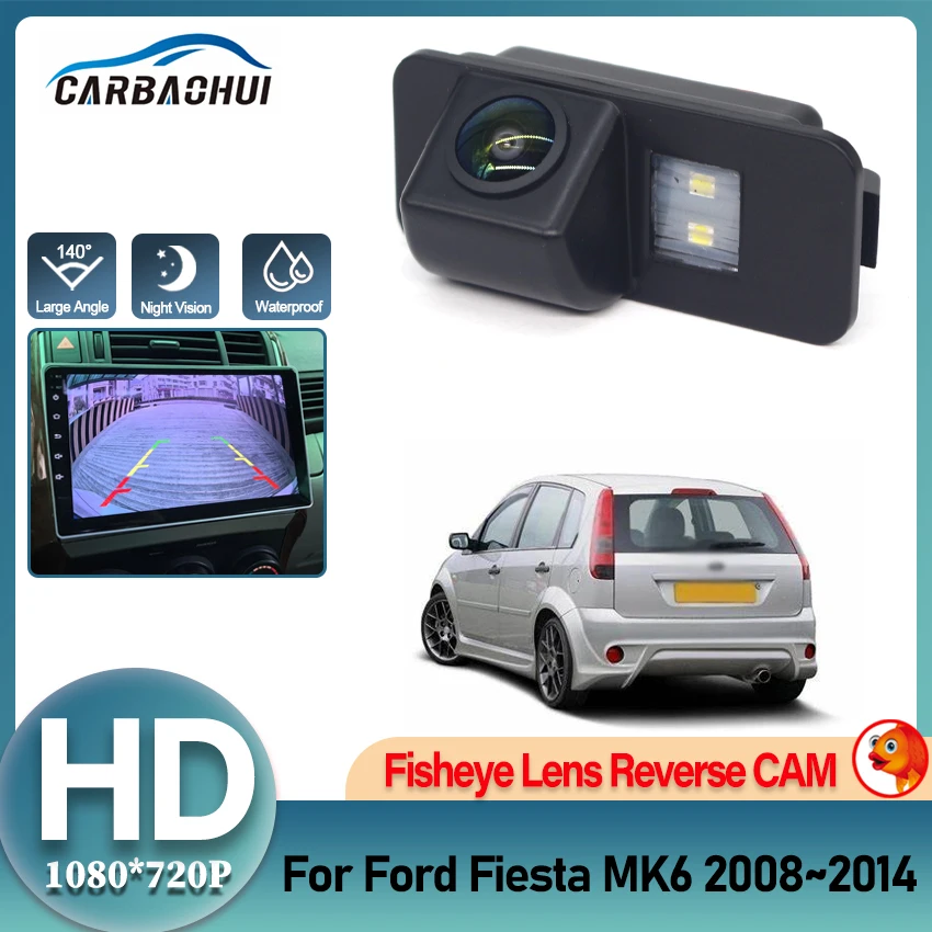 

Автомобильная камера заднего вида с объективом «рыбий глаз», резервная парковочная камера, водонепроницаемая, высокое качество для Ford Fiesta MK6 2008 ~ 2012 2013 2014