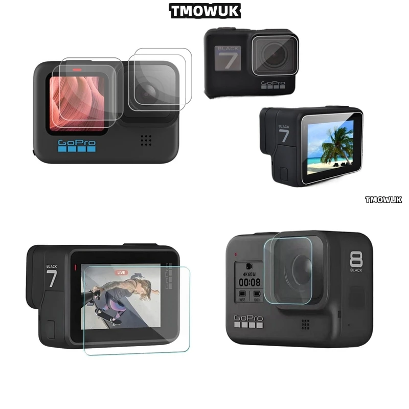 

For GoPro Hero12 11 10 9 Anti-Bacterial Privacy Protector - 9H Tempered Glass Full Coverage Screen Guard With Anti-Scratch & Wat