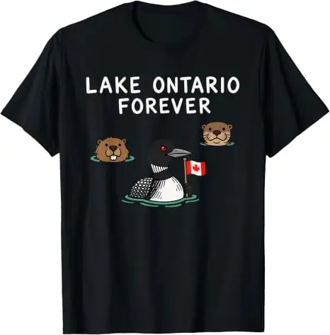 Ontariosee - Vintage Herren Damen 70er 80er Grafik Retro Lustiges T-Shirt Ontariosee Forever EST.1656 Weiches Baumwoll-T-Shirt Neuheit – Detail 19