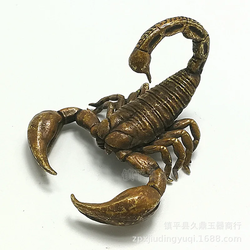 Copper pet scorpion, tea table home , car decoration, creative accessories, storage rack, vintage crafts