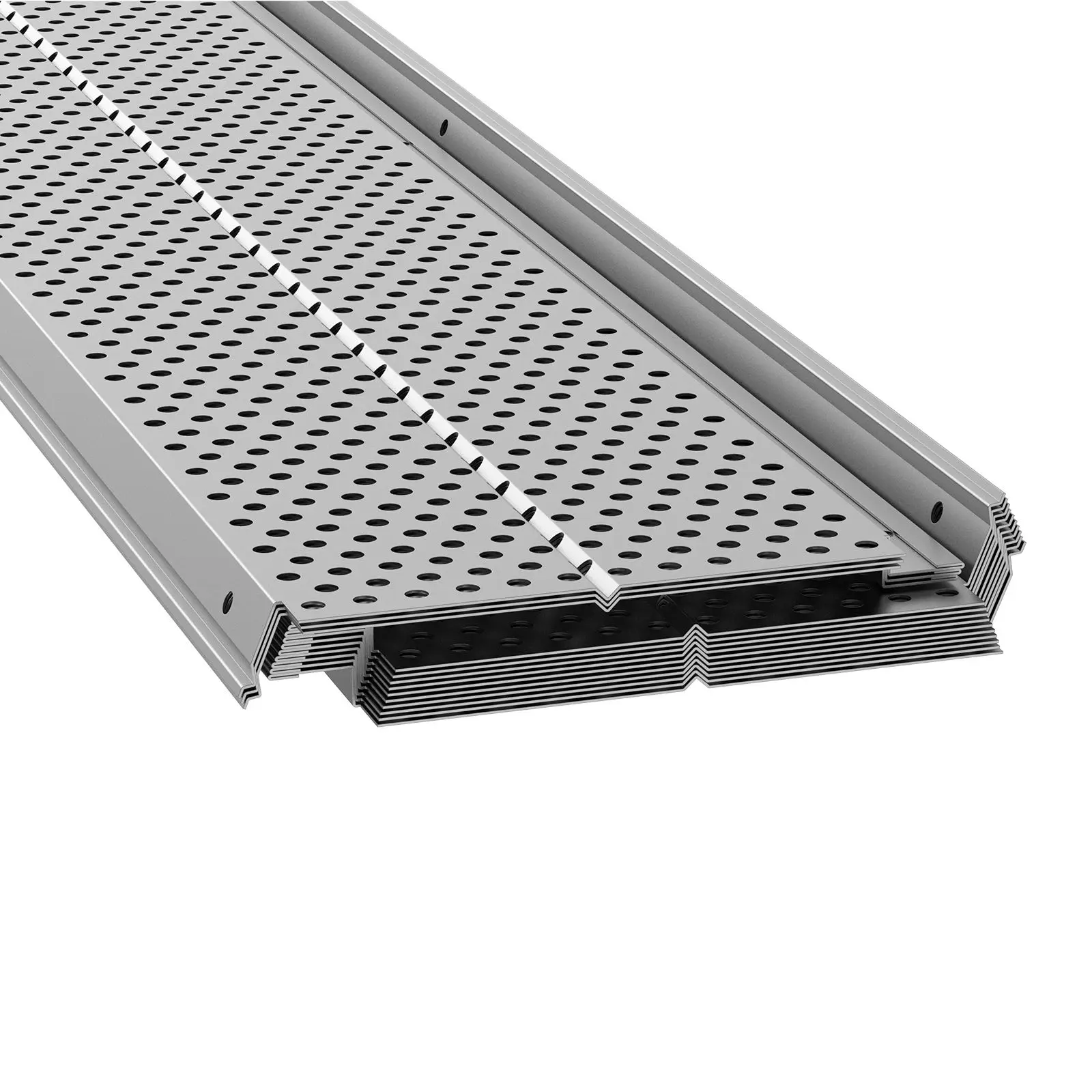 Gutter Guard, 5 inch Width, Aluminum Leaf Filter DIY Cover, 13 PCS 52 ft Total Length, 0.157'' Hole Diameter & 0.02'' Thick