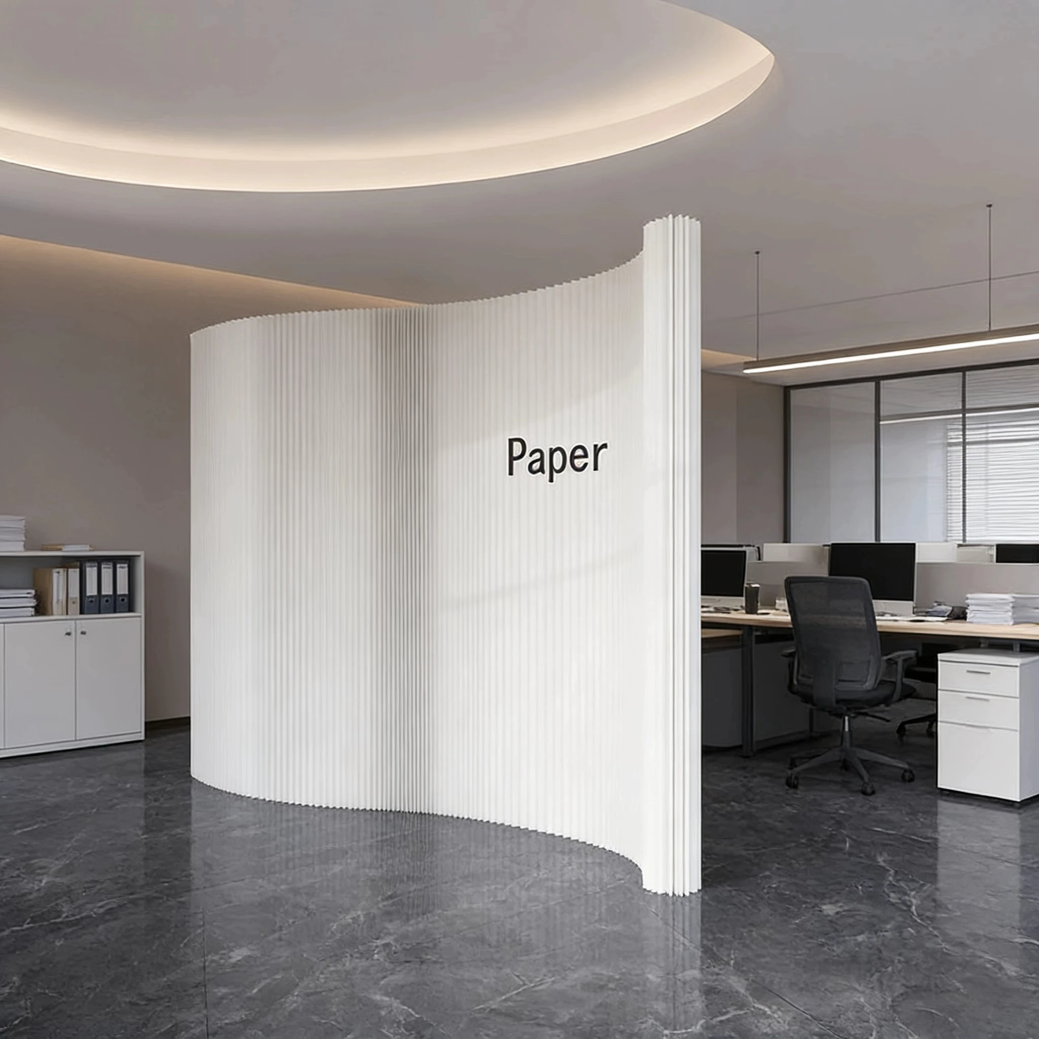 Folding Partition Paper Wall Background Wall Screen Divider Stretchable Exhibition/Home/Office/Store Partition