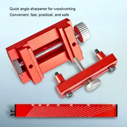 Multi-Purpose Aluminum Alloy Knife Sharpener For Woodworking Stable Double Roller Sharpening Tool Black/Red