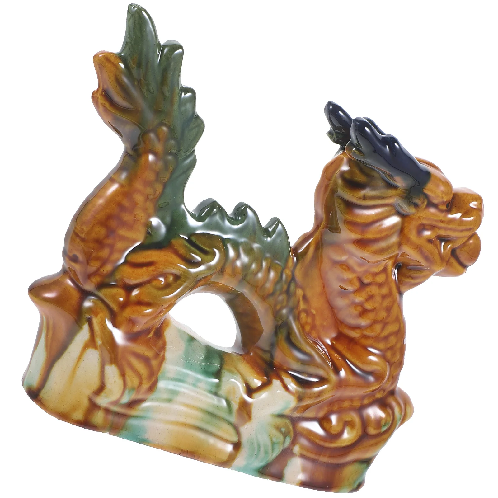 

Elegant Ceramic Dragon Sculpture Intricate Design Wealth Prosperity Symbol Versatile Decoration Desktop Table Adornment
