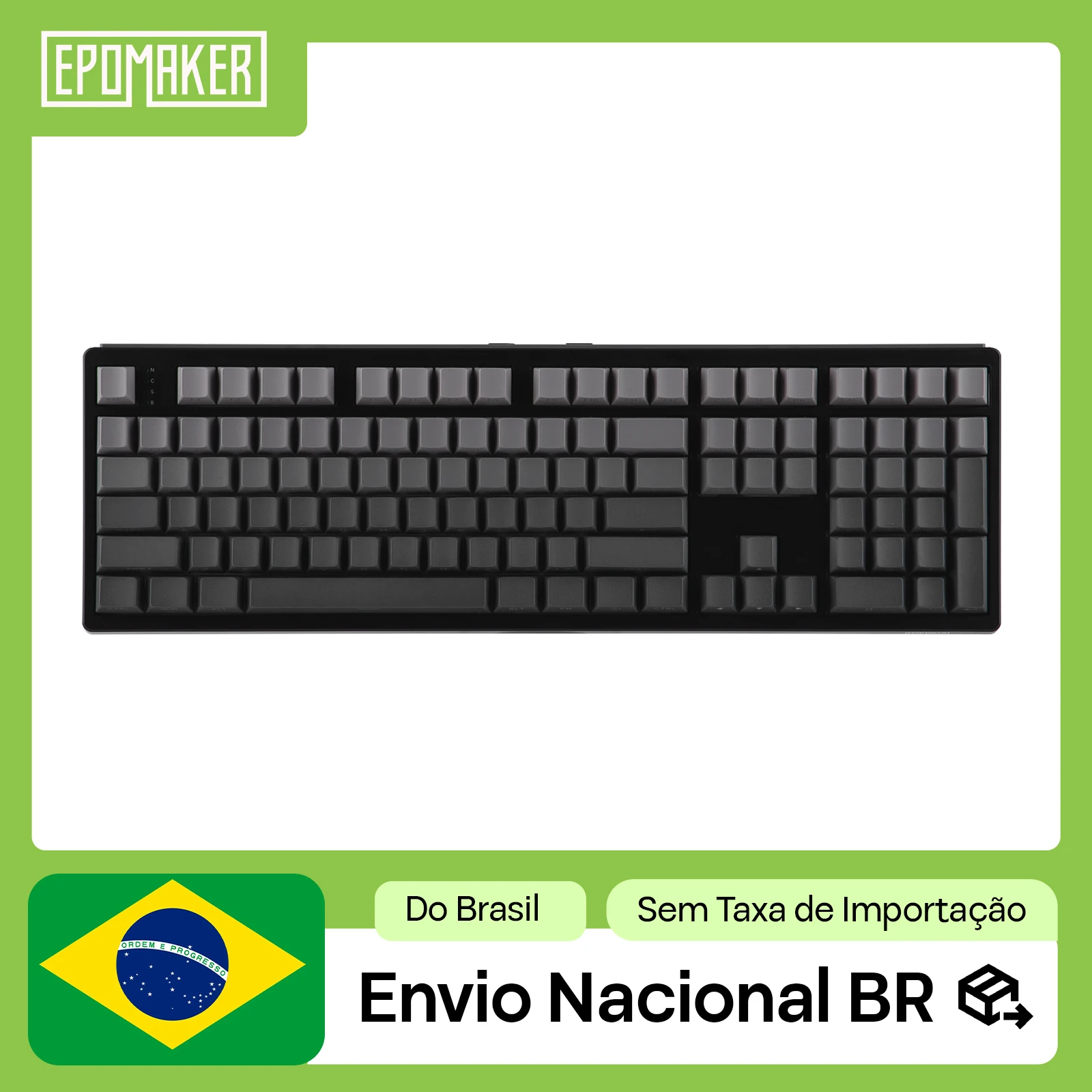 EPOMAKER TH108 Teclado Mecânico Sem Fio Full Size ANSI US Conexão Tri-Modo Bateria 10000mAh e Retroiluminação RGB