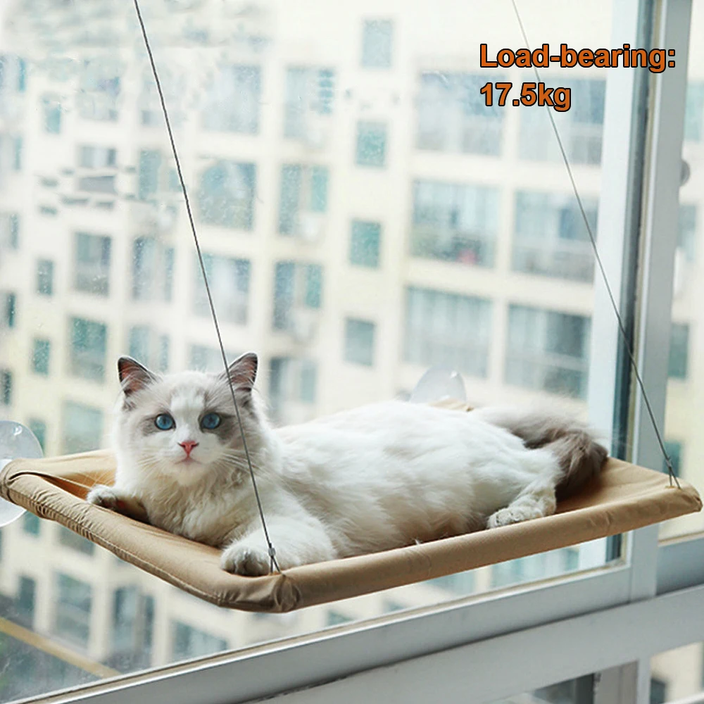 Cat Hanging Beds Bearing 17.5KG Pet Hammock Bed Window Hammock With Mat Shelf Seat Bed For Cats Comfortable and Durable