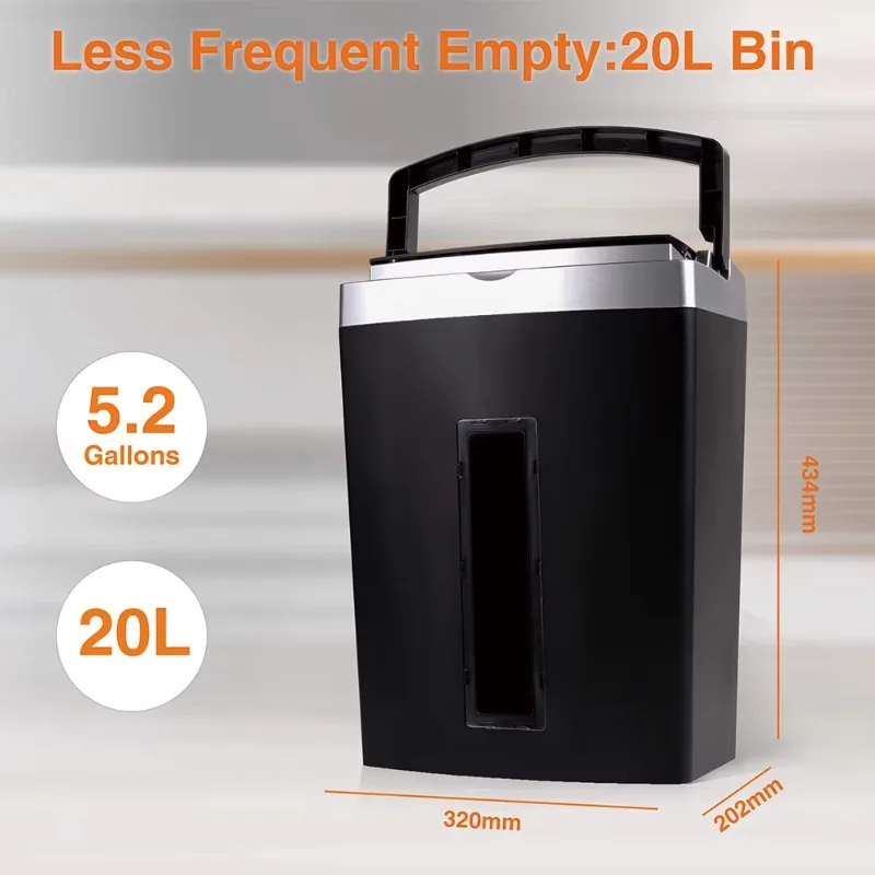 Trituratore di carta e dischi commerciale Micro taglio 30l Macchina A4 60 fogli Trituratore di carta per ufficio con alimentazione automatica