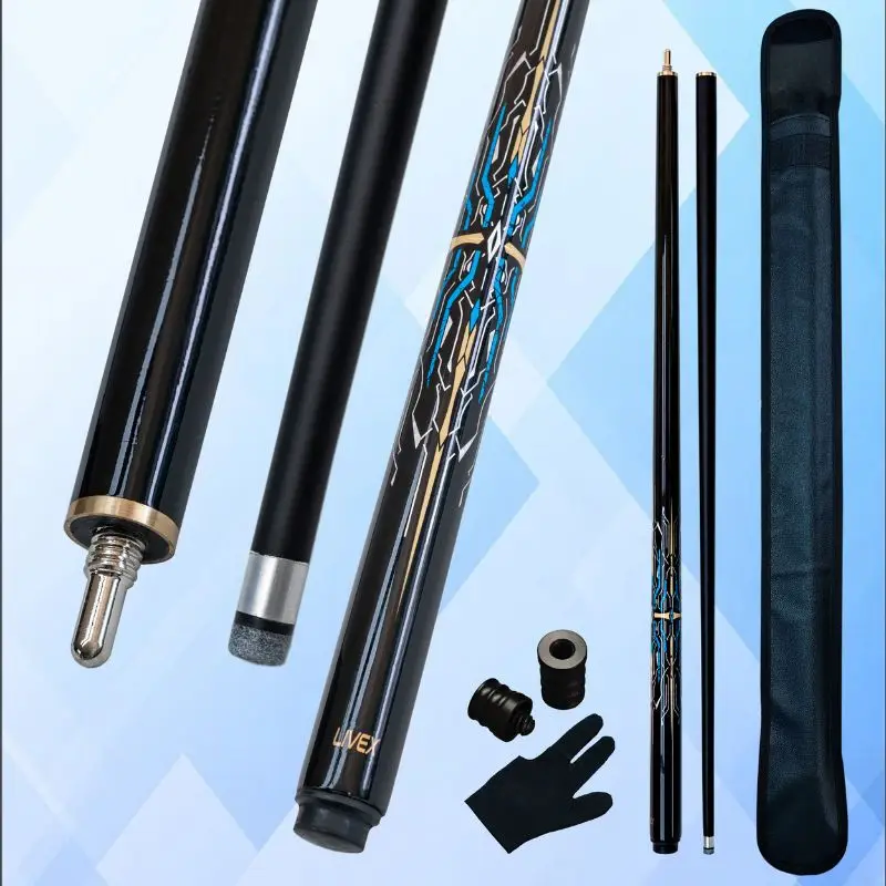 

Carbon Billiard Cue Multi-Layer Tip 10mm Tip Shock-Absorbing Butt Silver-Line Design Quick Release Connection Snooker Pool Cue