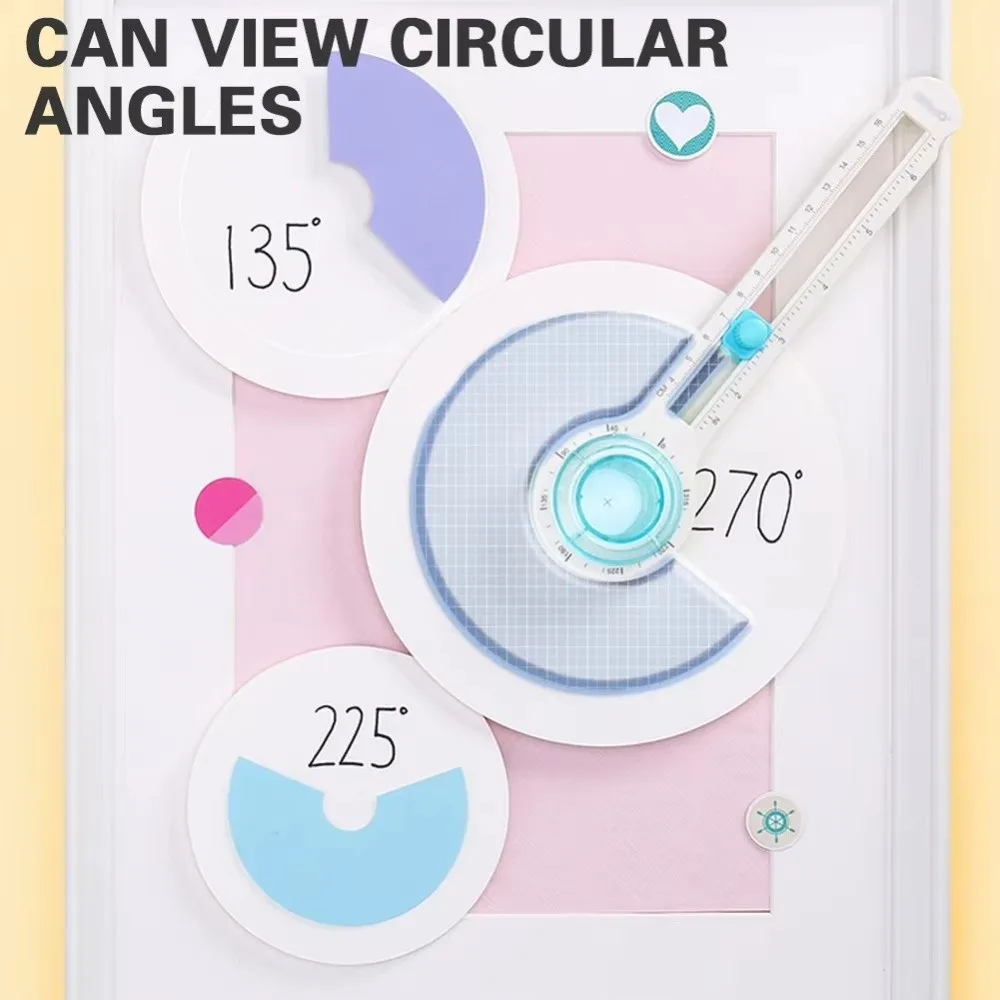New 360 Degree Durable Paper Trimmer Multifunctional Home DIY Round Gauge Rotary Circle Tool Rotating Compass Cutting Tool