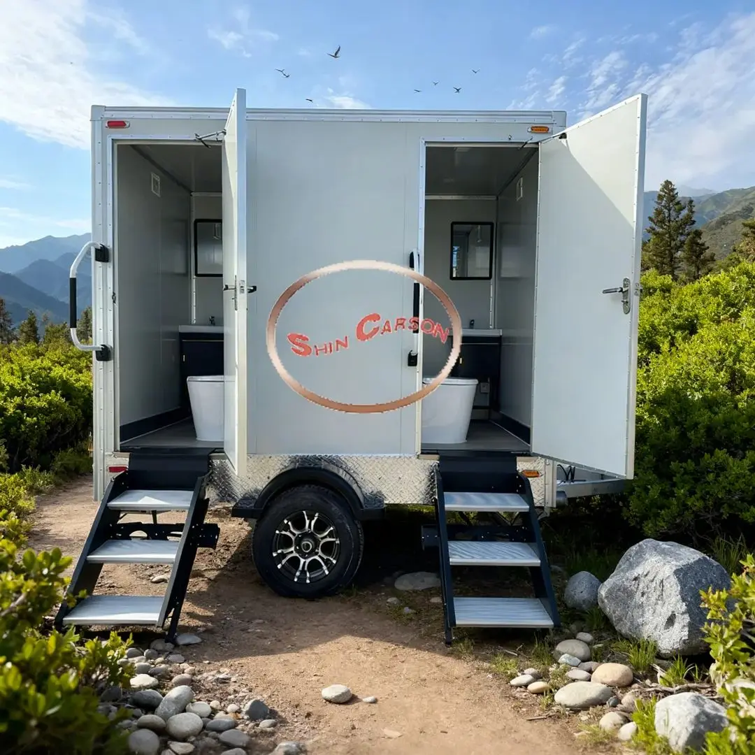 

Economical Two-Door Towed Outdoor Mobile Toilet Portable Emergency Sanitation Facility for Construction Sites