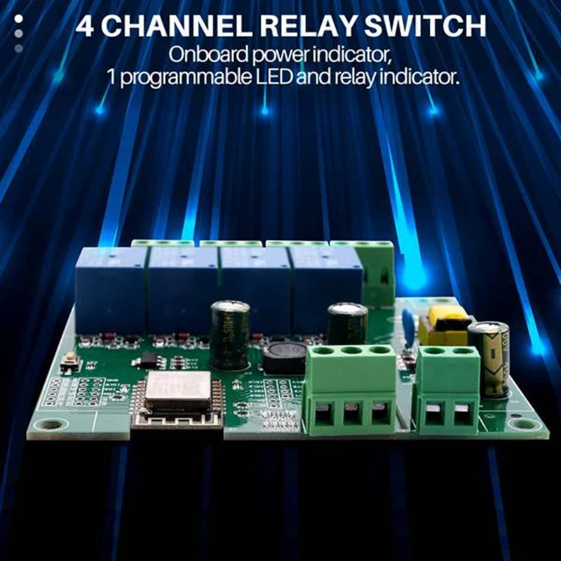 ESP8266ESP-12F Interruptor de relé WiFi, 4 canais, AC90-250V, DC 7-30V, 5V, Delayrelay para Smarthome, IOT, remoto para IDE ARDUINO, durável