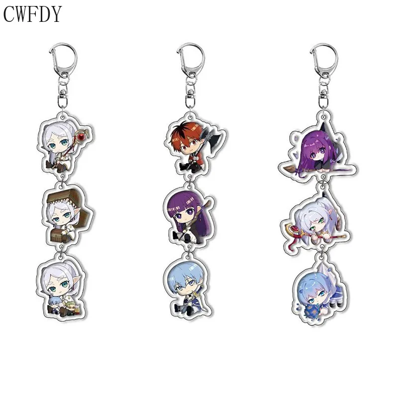 Anime Frieren At The Funeral Keychain Frieren Himmel Multi Pendant Key Chain Arcylic Key Chain Ornament For Friend Birthday Gift