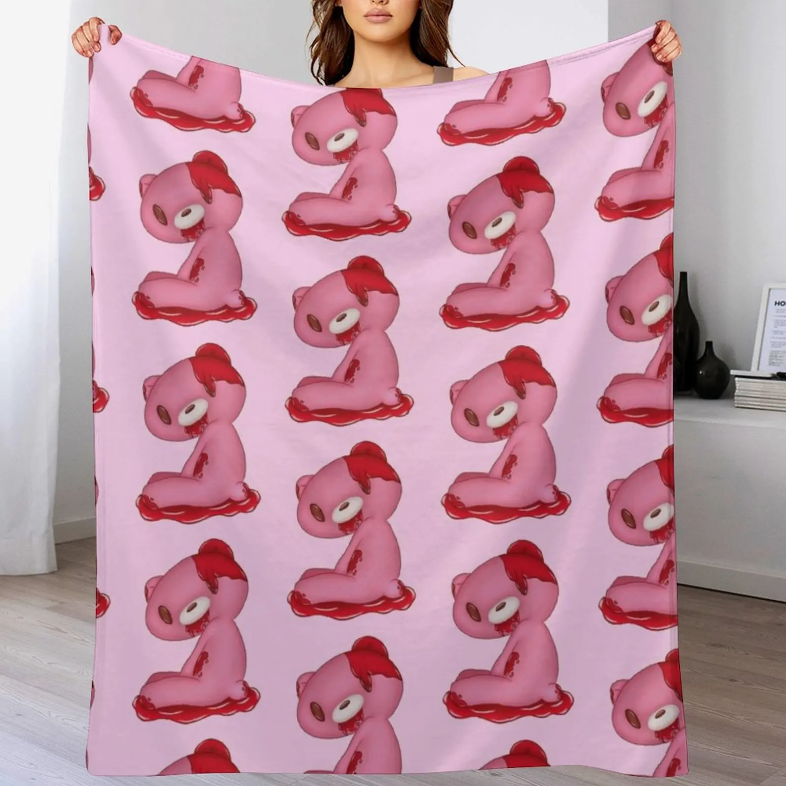 Gloomy Bear Throw Blanket