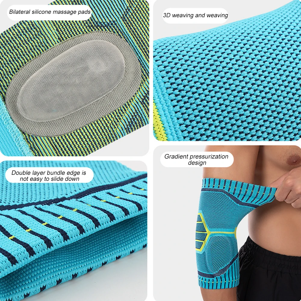 1PCS Elbow Brace Support, Breathable Elbow Compression Sleeve with Gel Pad for Golfer's, Tennis Elbow & Tendonitis Treatment view 3