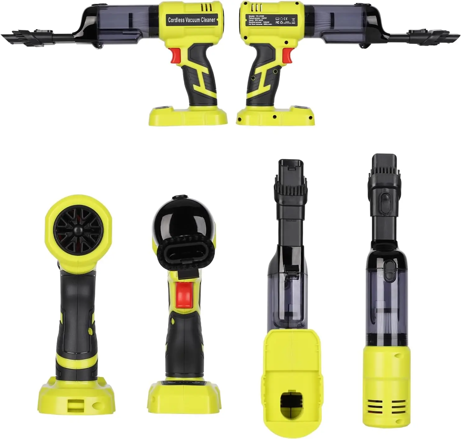 Cordless Handheld Vacuum Cleaner Fit For Makita/Milwaukee/Dewalt/Bosch/Ryobi 18V Battery Powerful Vacuum with Brushless Motor