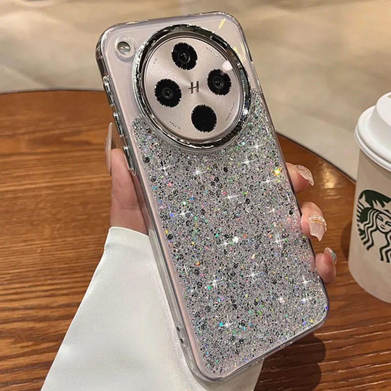 Funda de lujo con purpurina ostentosa para OPPO Find X8 pro Reno13F Realme C75 14X C67 C53 A40 A79 fundas Findx8 regalo de moda para chica lindo
