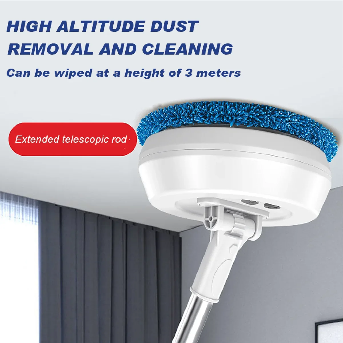 Electric mop car cleaner, wet and dry home cleaner, car wireless electric water drop mop, ceiling door and window cleaner, 2 in1