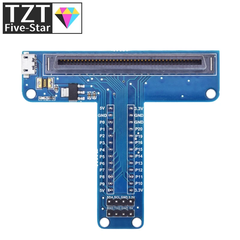 For Micro:bit Extension Board T Type GPIO Board with 5V And 3.3V Output For Micro:bit STEM Programming