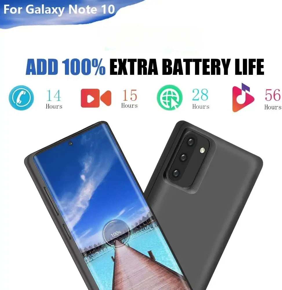 Factory 10000mah Power Case For Samsung Galaxy Note 8 9 10 20 Ultra Note10 Plus + Battery Charger Case Power Bank Note 20 Ultra
